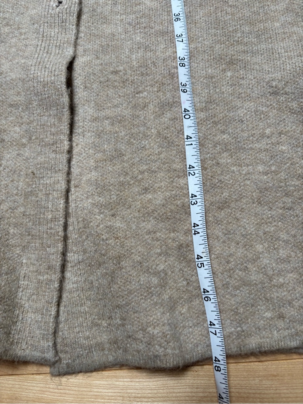 Lyla + Luxe Long Beige Knit Utility Coat Long Button Up Cardigan - Picture 7 of 8